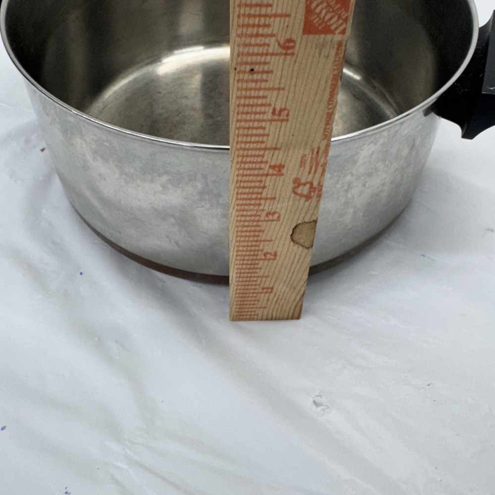 Vintage Revere Ware 4-1/2 QT Stock Pot w/lid Copper Clad Bottom Clinton,ILL USA - Picture 9 of 9